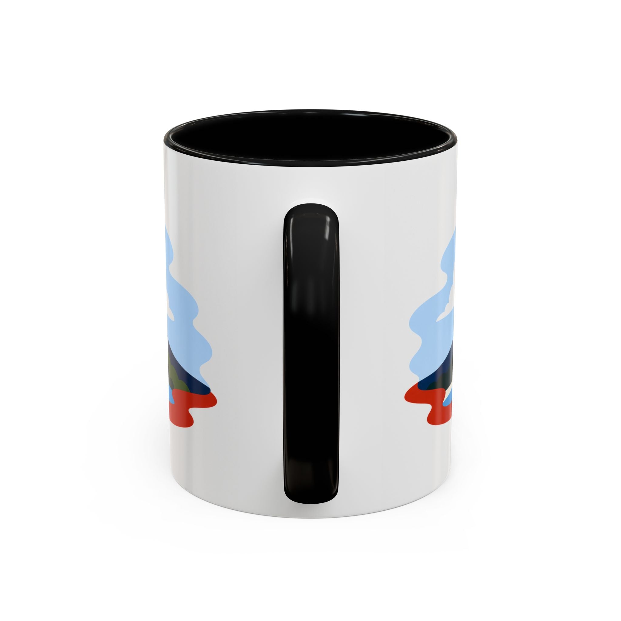 Mount Fuji Coffee Mug | Travel Destination Souvenir Gift | Accent Color Ceramic 11oz 15oz