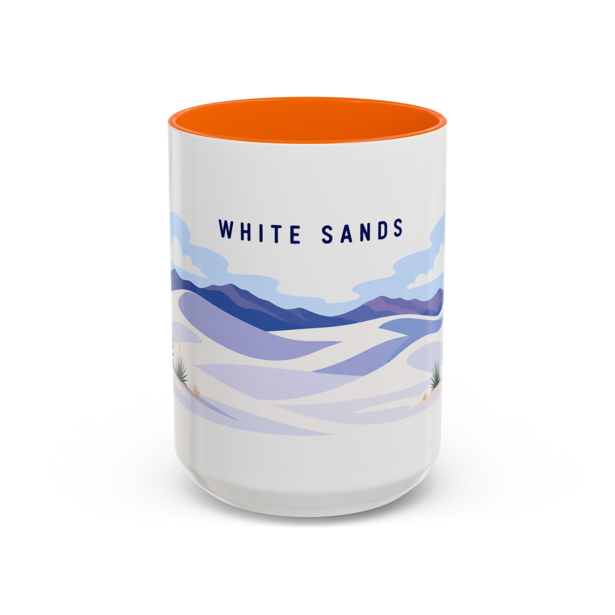 White Sands National Park Coffee Mug | Solid Color Block Park Souvenir | 11oz 15oz Accent Mug
