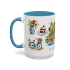 Heidelberg Illustrated Travel Mug | City Souvenir Accent Coffee Mug | 11oz 15oz Ceramic Cup