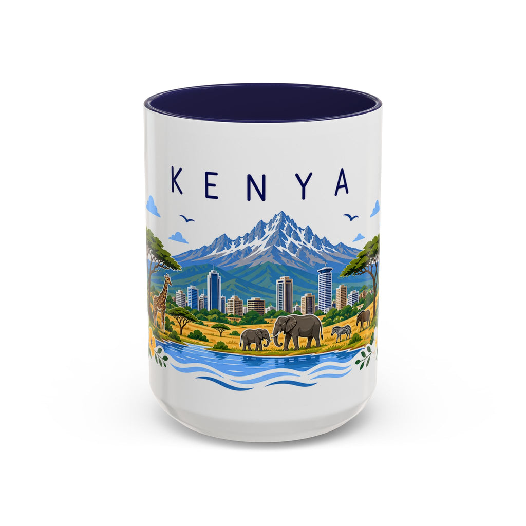 Kenya Coffee Mug | Travel Souvenir Accent Mug | Place Gift Ceramic Cup 11oz 15oz