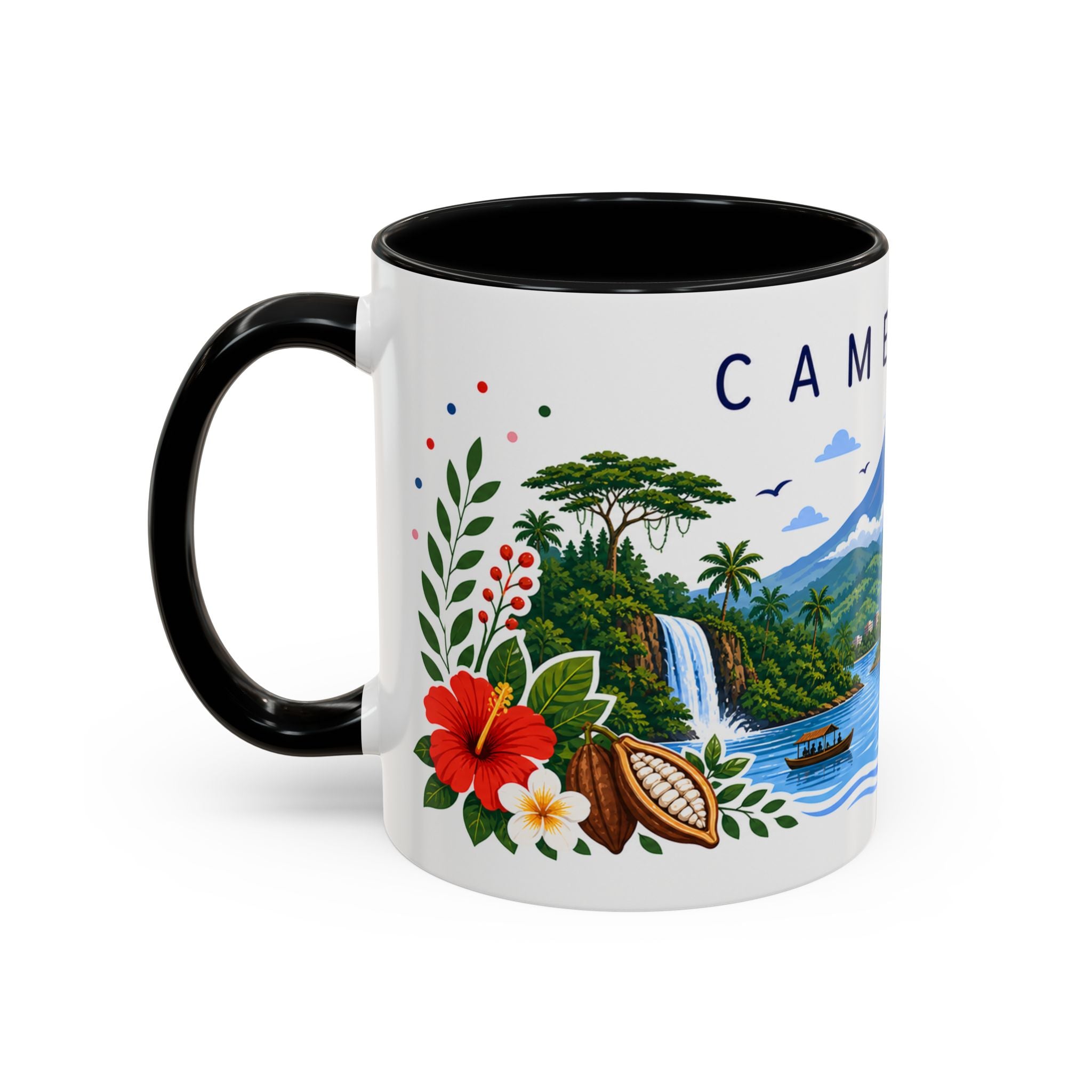 Cameroon Coffee Mug | Travel Souvenir Accent Mug | Place Gift Ceramic Cup 11oz 15oz