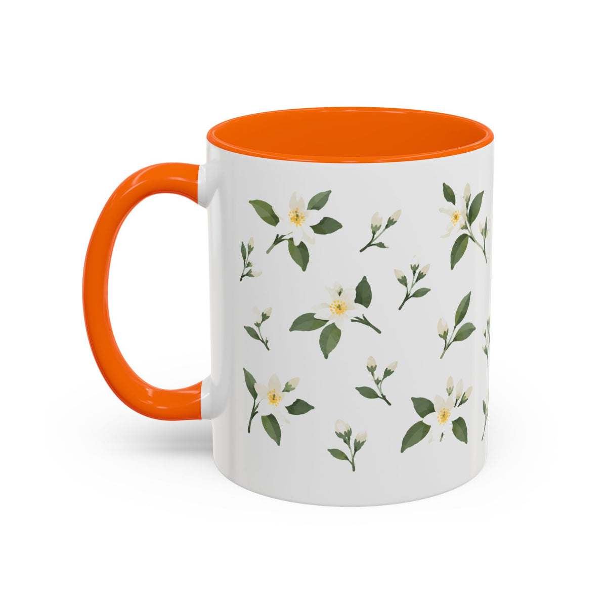 Florida Orange blossom Mug, State Flower Floral Coffee Cup, 11oz Botanical Gift