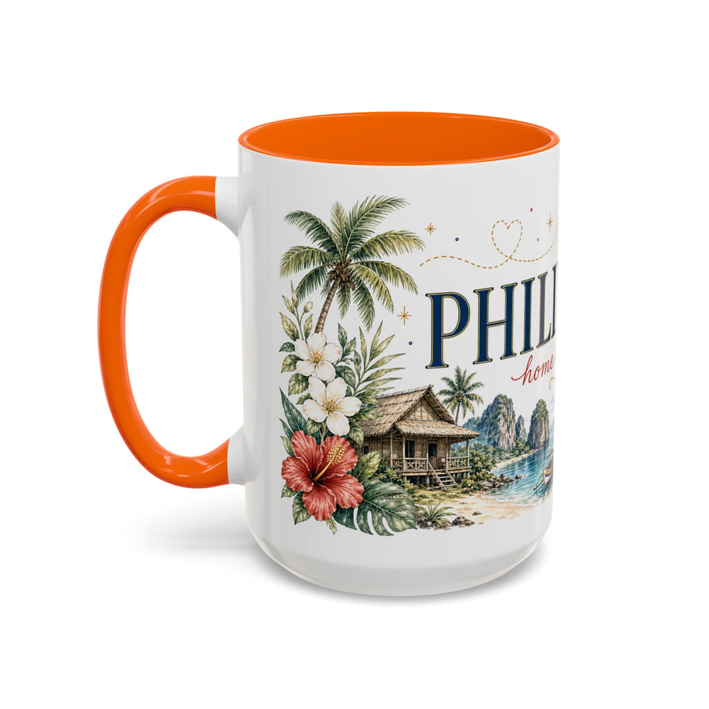 Philippines Home Country Mug | Moving Away Gift | Long Distance Friendship | 11 oz 15 oz Accent Mug