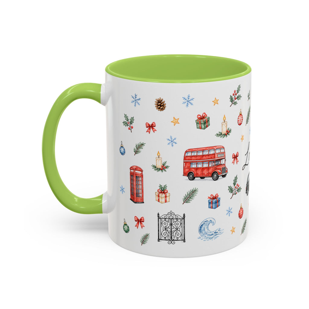 London Christmas Mug | Watercolor City Souvenir, Travel Memories, Ceramic Coffee Cup