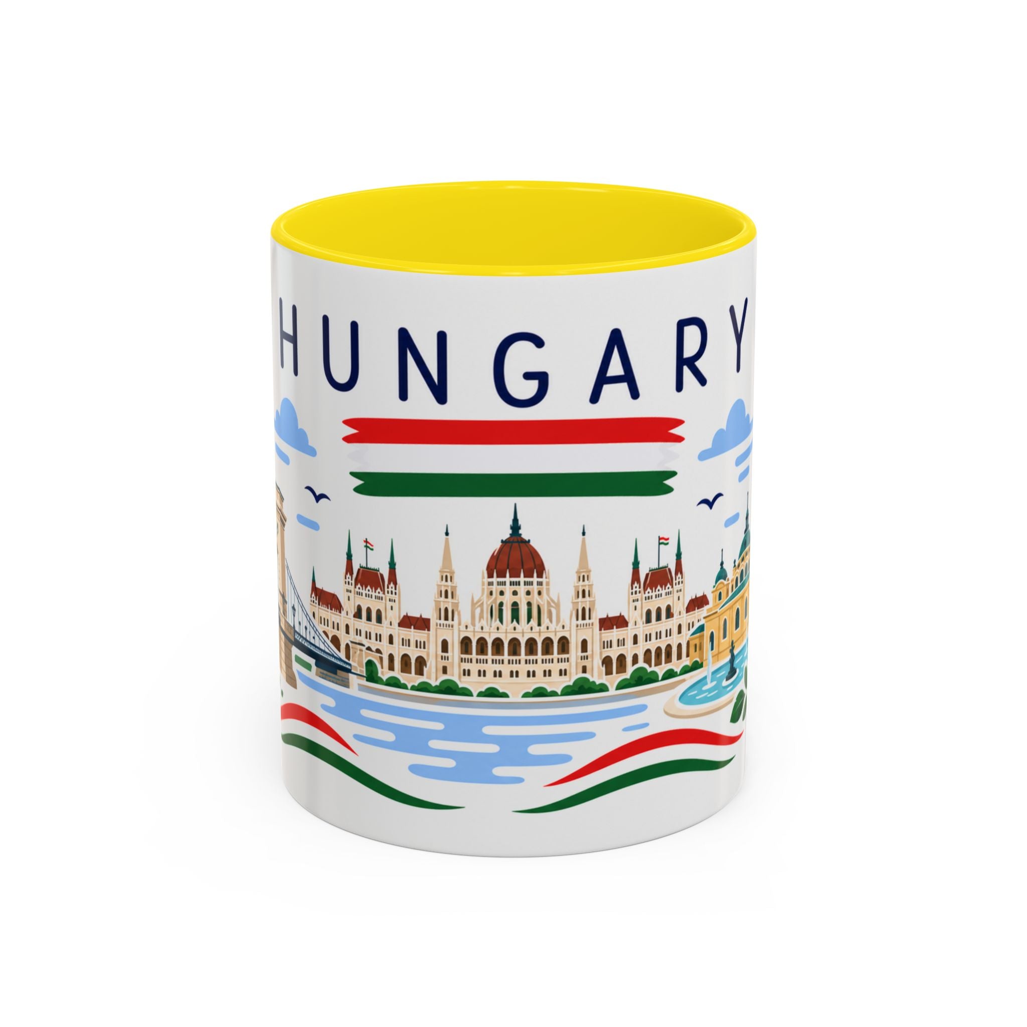Hungary Coffee Mug | Travel Souvenir Accent Mug | Country Gift Ceramic Cup 11oz 15oz