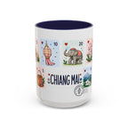 Chiang Mai Coffee Mug | Postage Stamp Collage Mug | Travel Souvenir Accent Cup 11oz 15oz