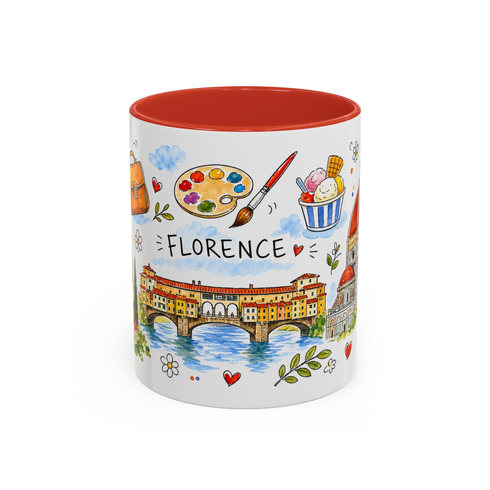 Florence Travel Mug | European City Souvenir Accent Coffee Mug | 11oz 15oz Ceramic Cup