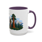 Sequoia National Park Coffee Mug | Solid Color Block Park Souvenir | 11oz 15oz Accent Mug