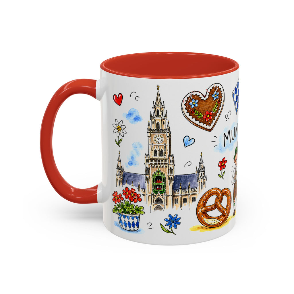 Munich Travel Mug | European City Souvenir Accent Coffee Mug | 11oz 15oz Ceramic Cup
