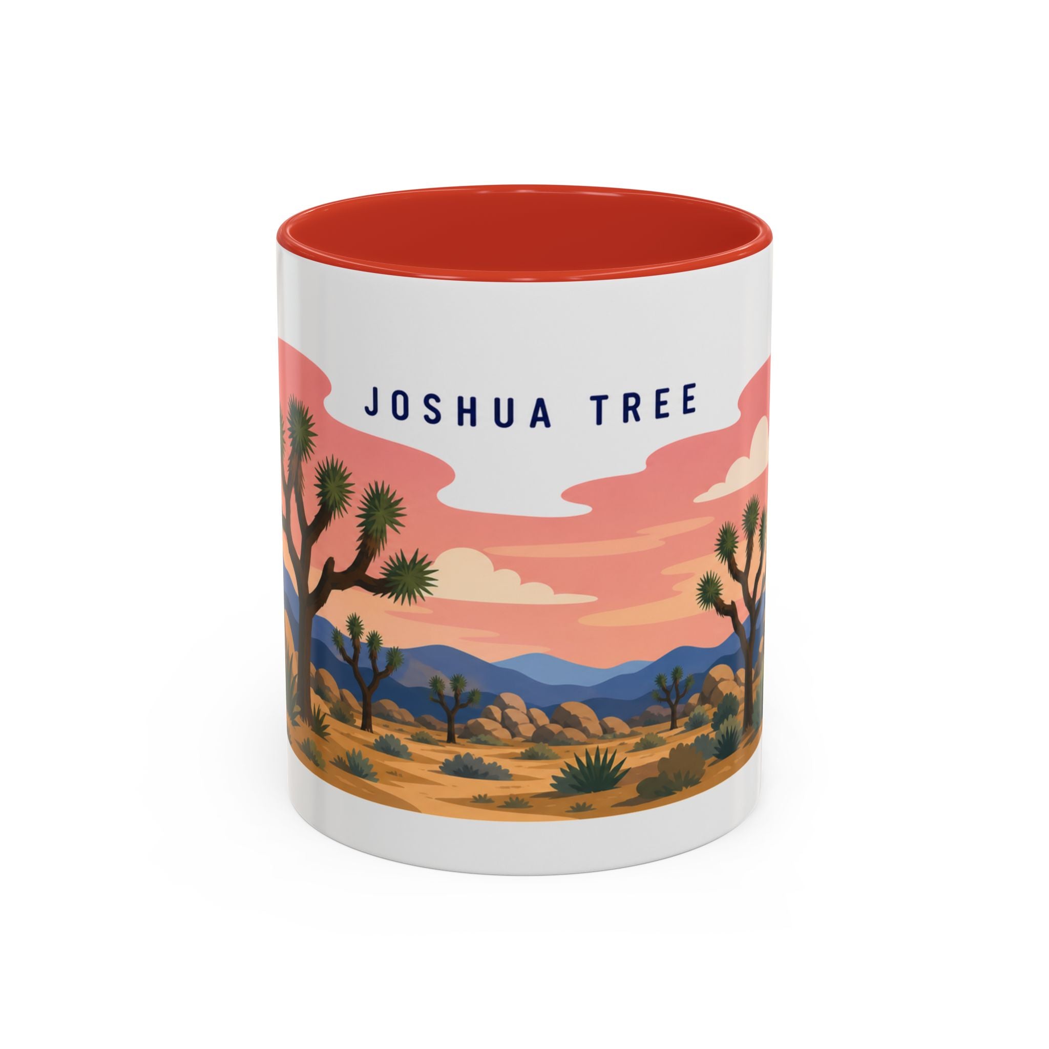 Joshua Tree National Park Coffee Mug | Solid Color Block Park Souvenir | 11oz 15oz Accent Mug