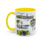 Bordeaux Illustrated Travel Mug | City Souvenir Accent Coffee Mug | 11oz 15oz Ceramic Cup