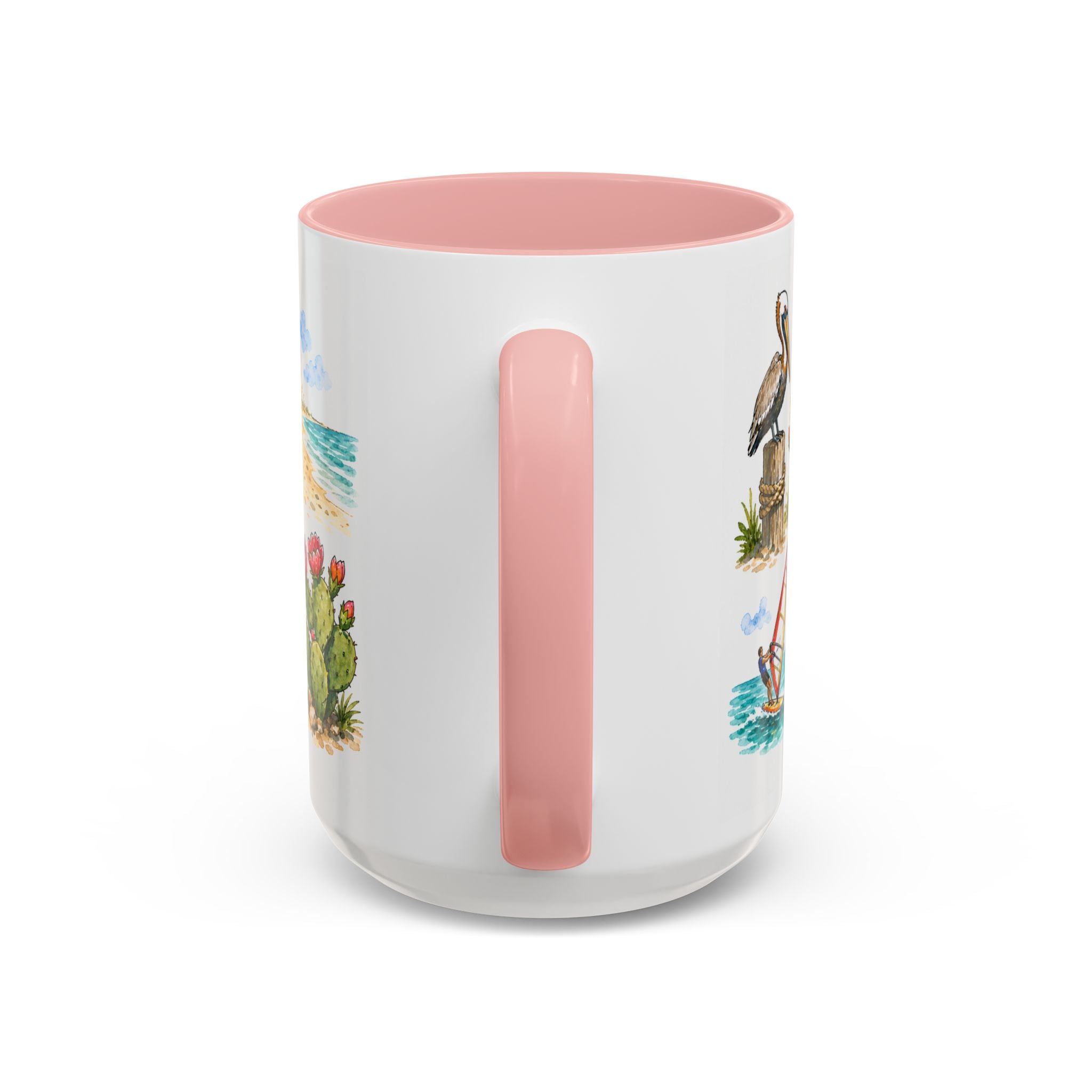 Corpus Christi Illustrated Travel Mug | City Souvenir Accent Coffee Mug | 11oz 15oz Ceramic Cup