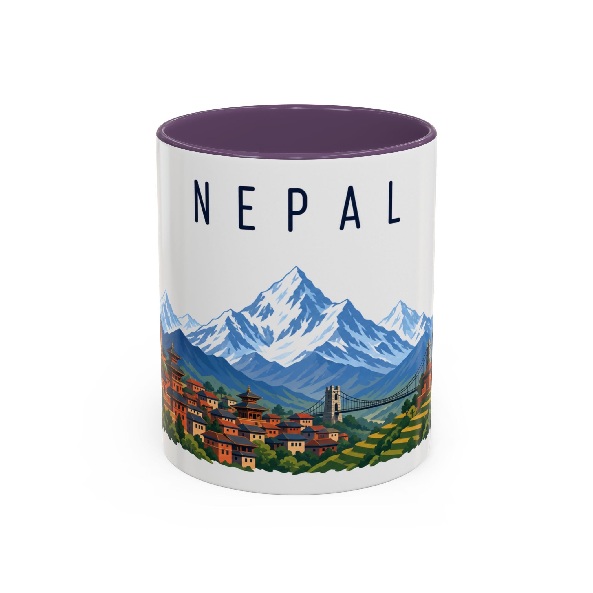 Nepal Coffee Mug | Travel Souvenir Accent Mug | Country Gift Ceramic Cup 11oz 15oz