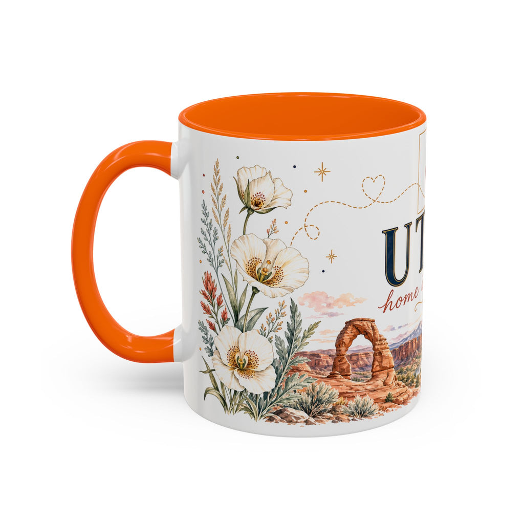 Utah Home State Mug | Moving Away Gift | Long Distance Friendship Coffee Cup | 11oz 15oz Accent Mug