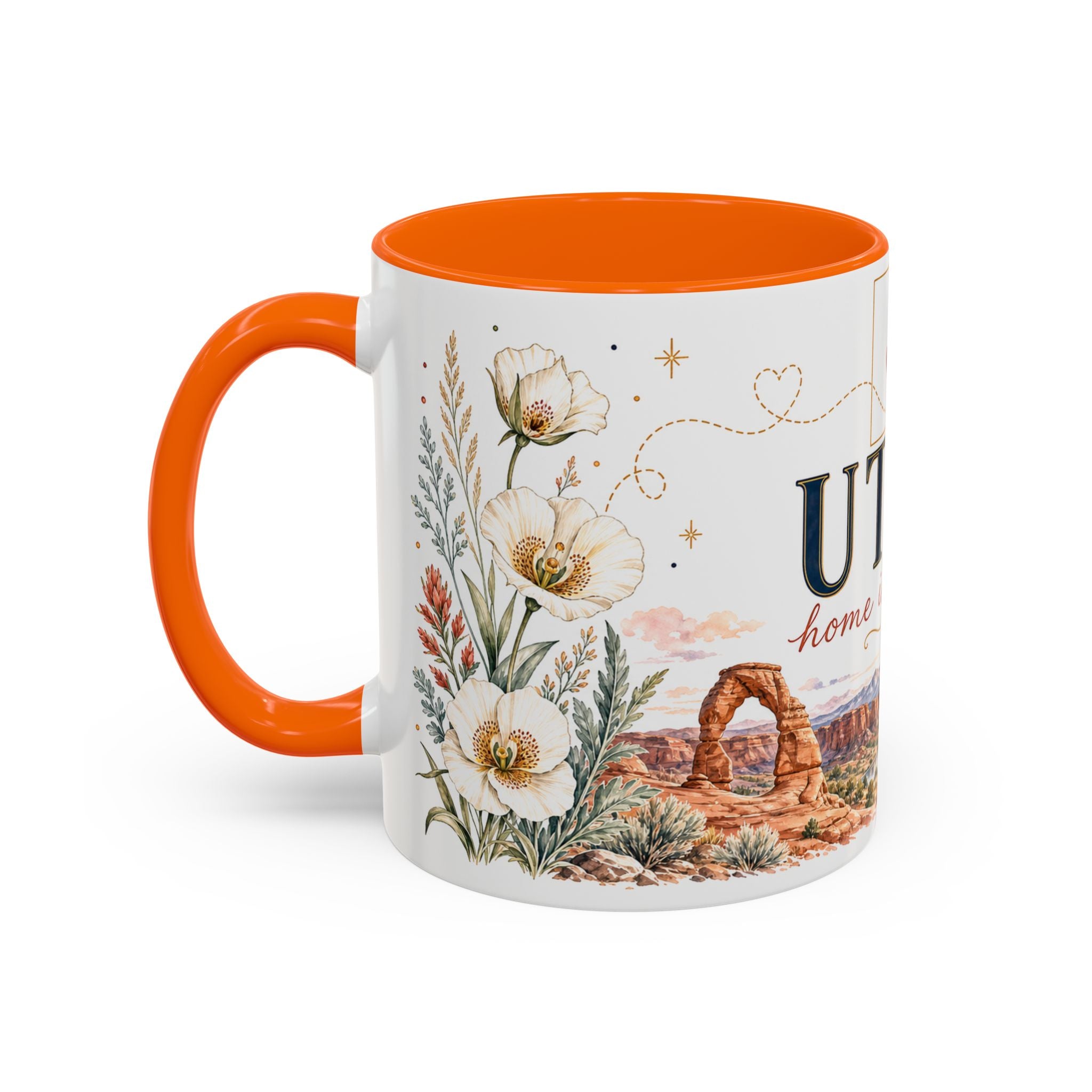 Utah Home State Mug | Moving Away Gift | Long Distance Friendship Coffee Cup | 11oz 15oz Accent Mug