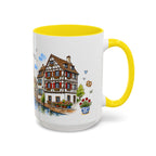 Strasbourg Illustrated Travel Mug | France Souvenir Accent Coffee Mug | 11oz 15oz Ceramic Cup