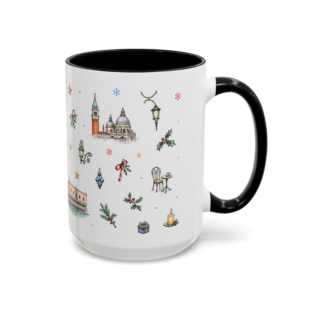 Venice Christmas Mug | Watercolor City Souvenir, Travel Memory Cup