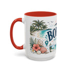 Boracay Coffee Mug | Travel Destination Souvenir Gift | Accent Color Ceramic 11oz 15oz