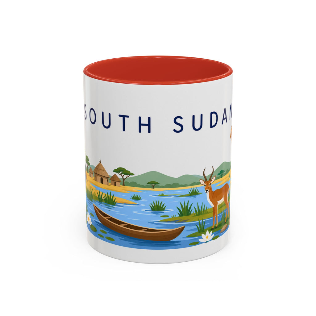South Sudan Coffee Mug | Travel Souvenir Accent Mug | Country Gift Ceramic Cup 11oz 15oz