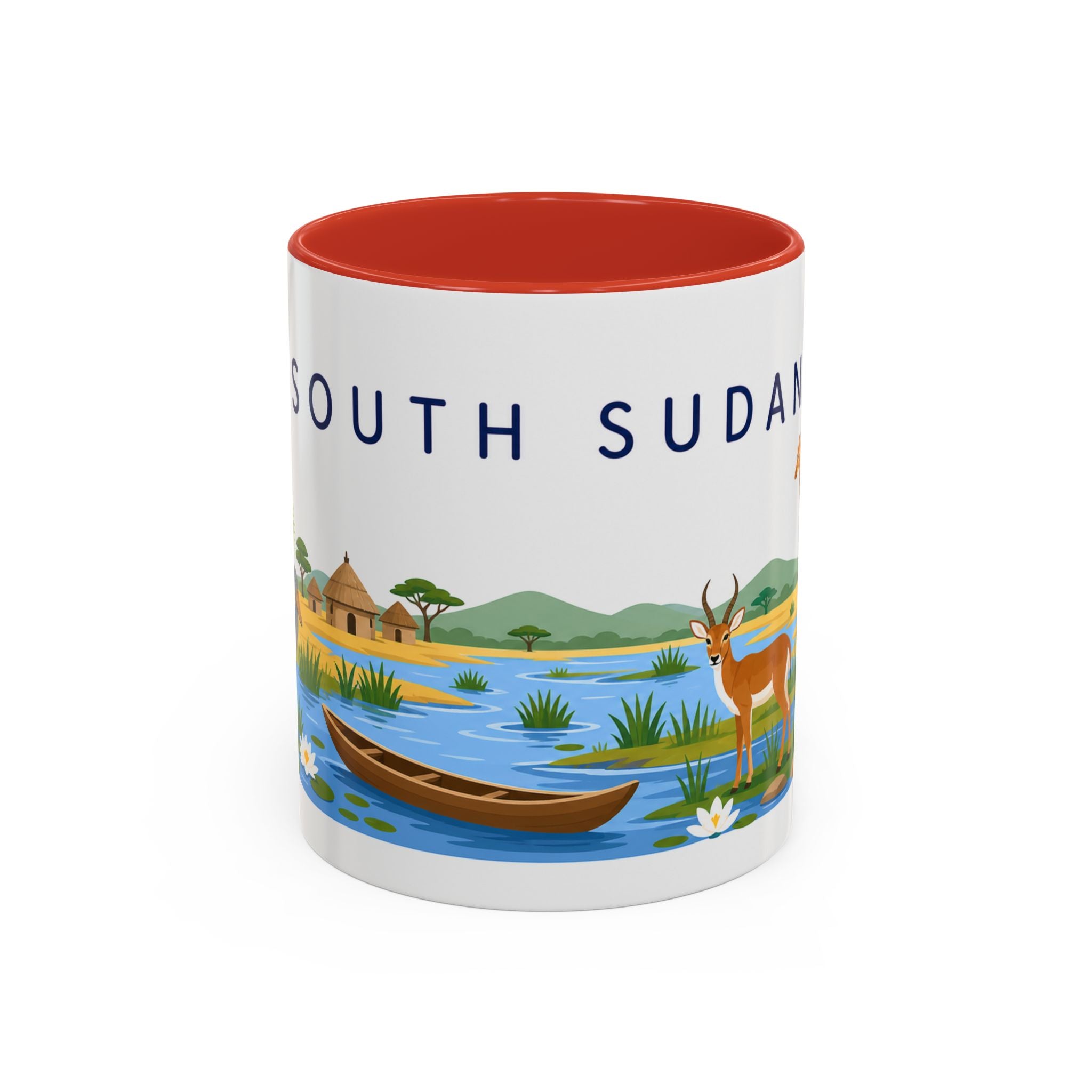 South Sudan Coffee Mug | Travel Souvenir Accent Mug | Country Gift Ceramic Cup 11oz 15oz