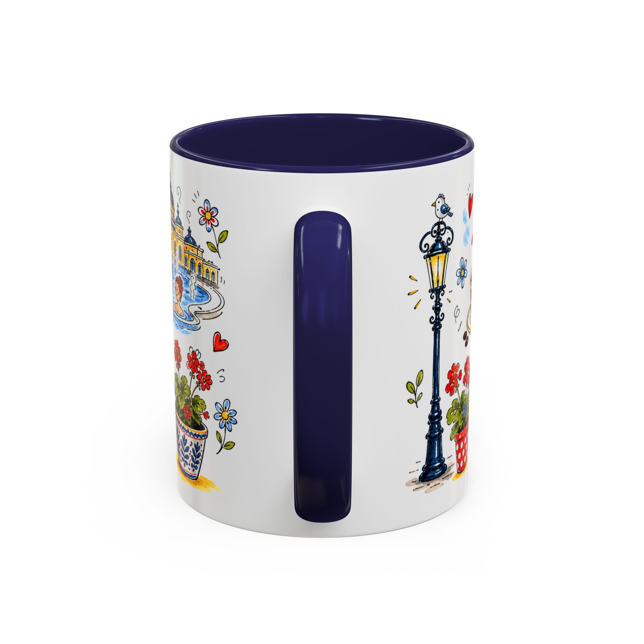 Budapest Travel Mug | European City Souvenir Accent Coffee Mug | 11oz 15oz Ceramic Cup