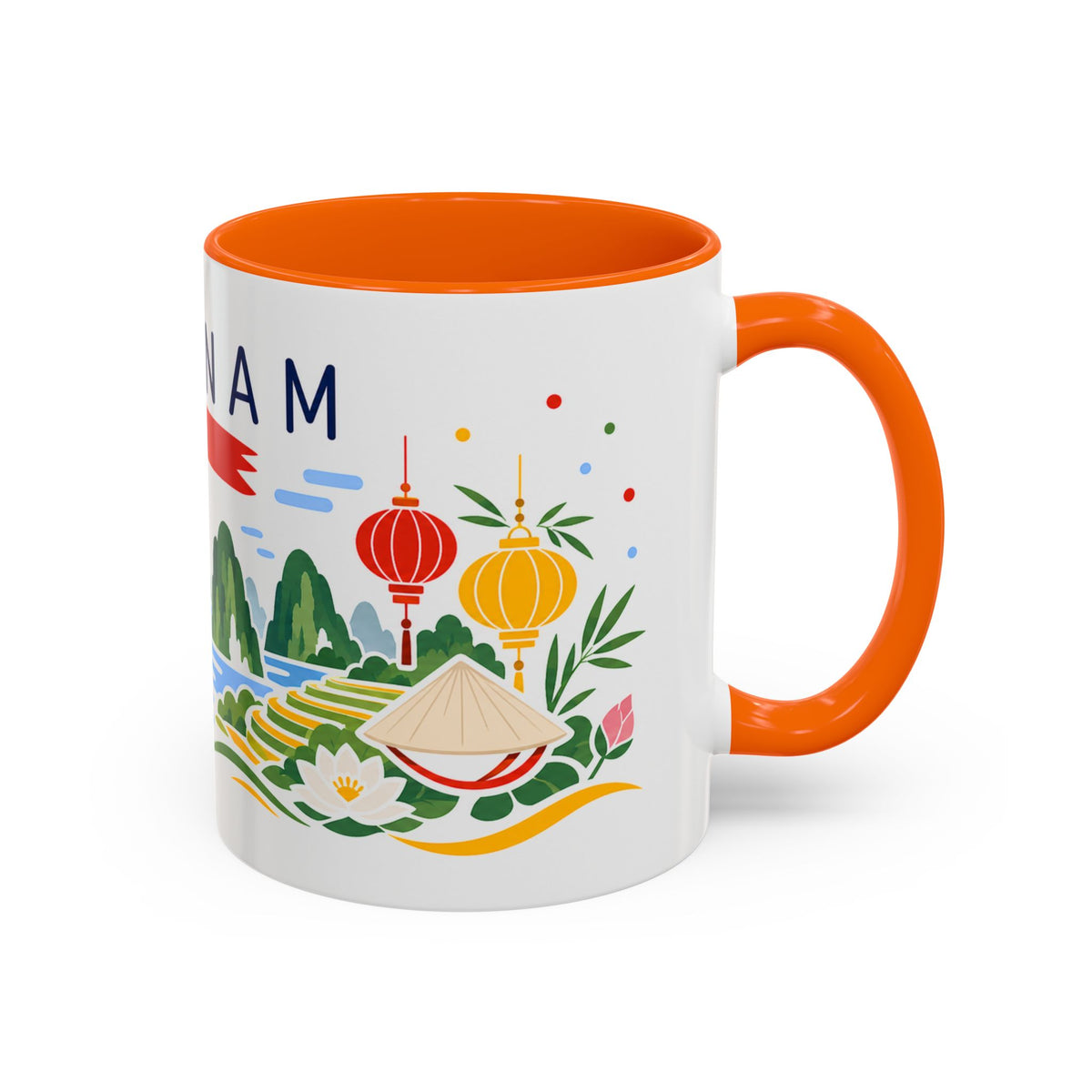 Vietnam Coffee Mug | Travel Souvenir Accent Mug | Country Gift Ceramic Cup 11oz 15oz
