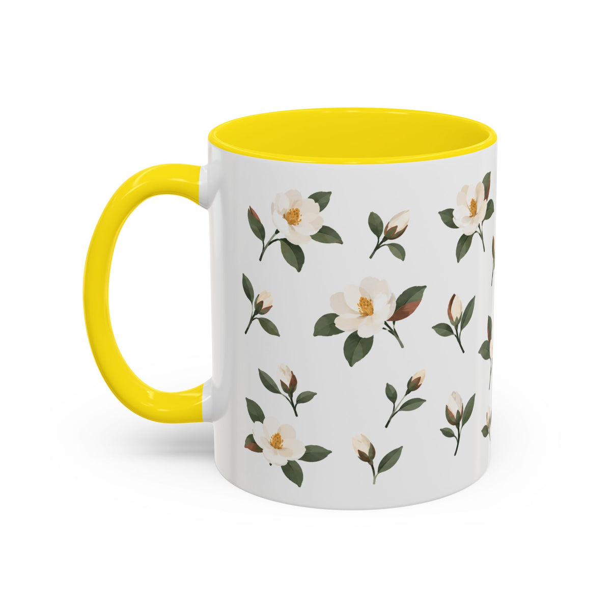 Louisiana Magnolia Mug, State Flower Floral Coffee Cup, 11oz Botanical Gift