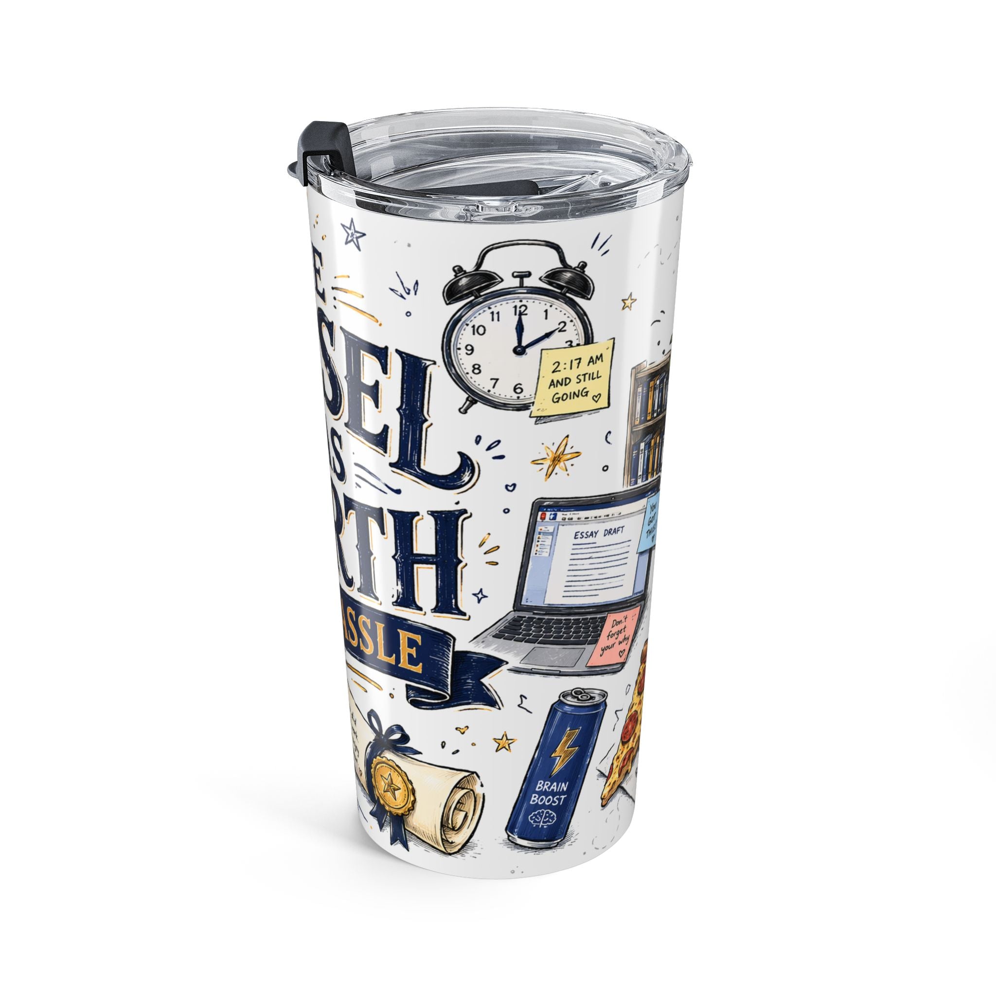 The Tassel Was Worth the Hassle 20oz Tumbler | Funny Graduation Gift 2026 | Insulated Stainless Steel Travel Cup