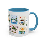 Orlando Coffee Mug | Postage Stamp Collage Mug | Travel Souvenir Accent Cup 11oz 15oz