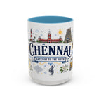 Chennai Coffee Mug | India Souvenir Travel Gift | Accent Color Ceramic 11oz 15oz