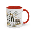 Serengeti Coffee Mug | Travel Destination Souvenir Gift | Accent Color Ceramic 11oz 15oz