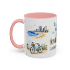 Virginia Beach Illustrated Travel Mug | City Souvenir Accent Coffee Mug | 11oz 15oz Ceramic Cup