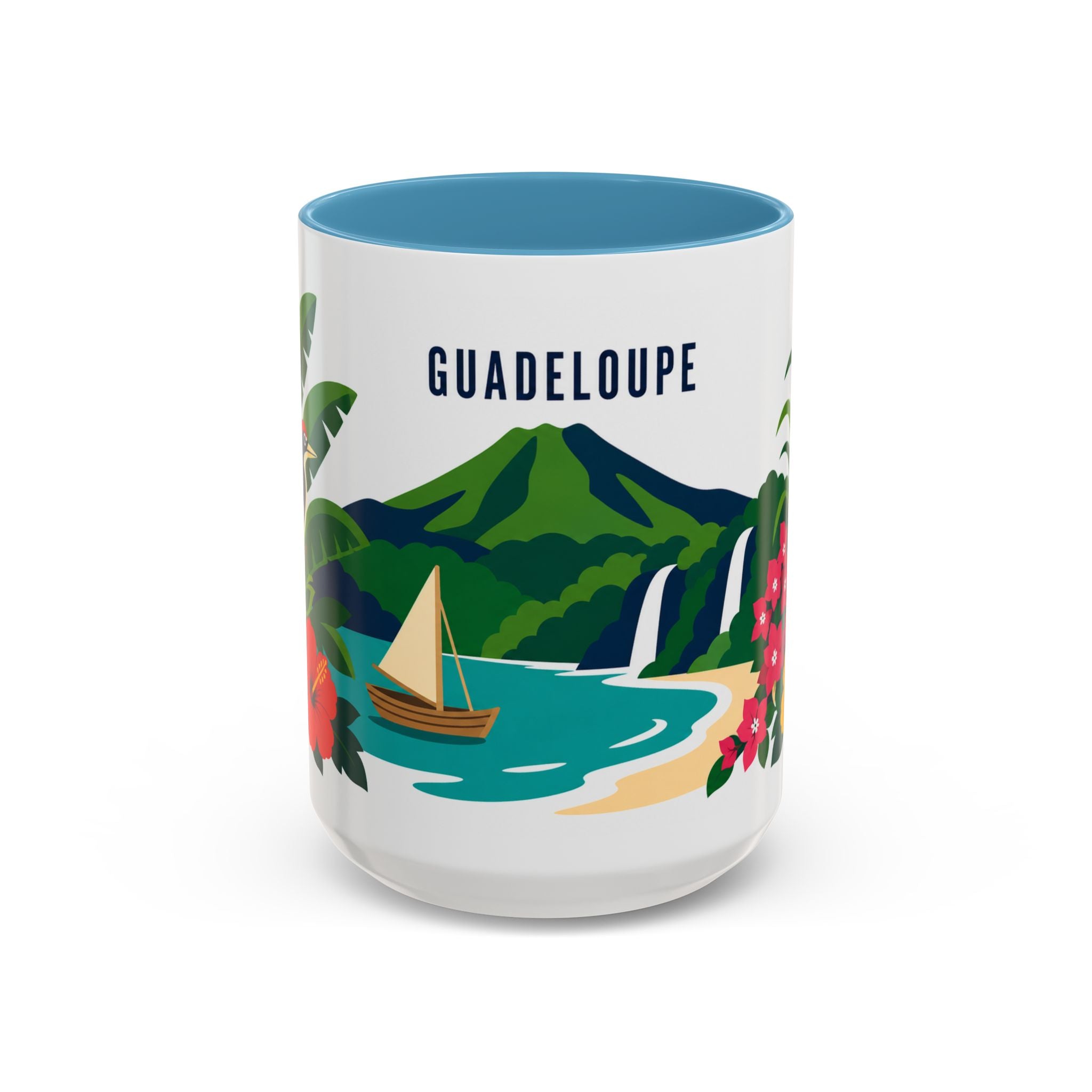 Guadeloupe Coffee Mug | Travel Souvenir Accent Mug | Country Gift Ceramic Cup 11oz 15oz