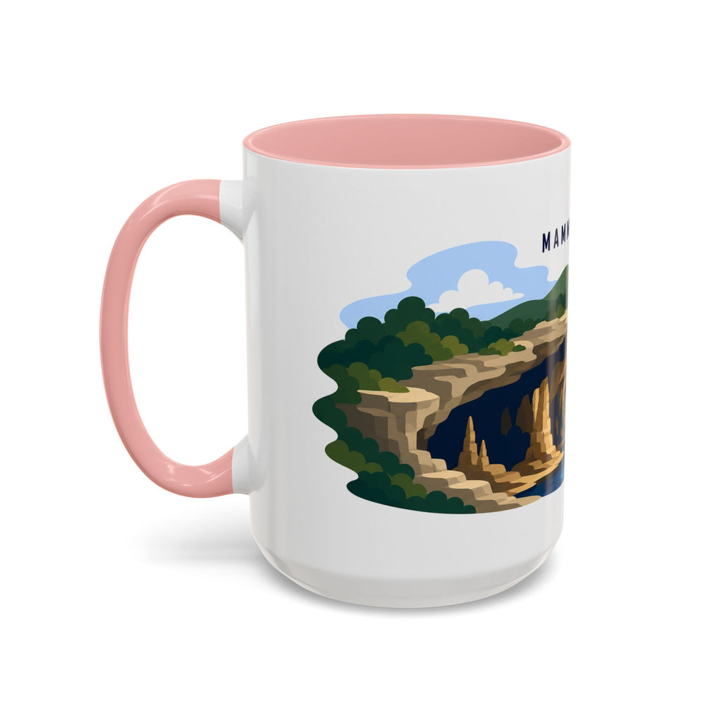 Mammoth Cave National Park Coffee Mug | Solid Color Block Park Souvenir | 11oz 15oz Accent Mug