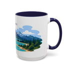 Lake Clark National Park Coffee Mug | Solid Color Block Park Souvenir | 11oz 15oz Accent Mug