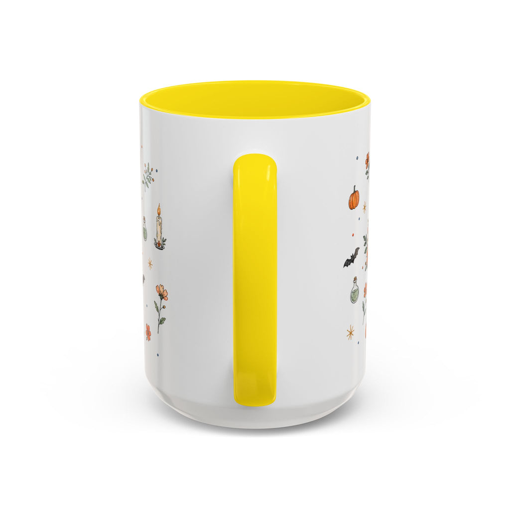 Black Cat Halloween Mug | Pumpkin Moon Watercolor Gift | Spooky Accent Cup 11oz 15oz
