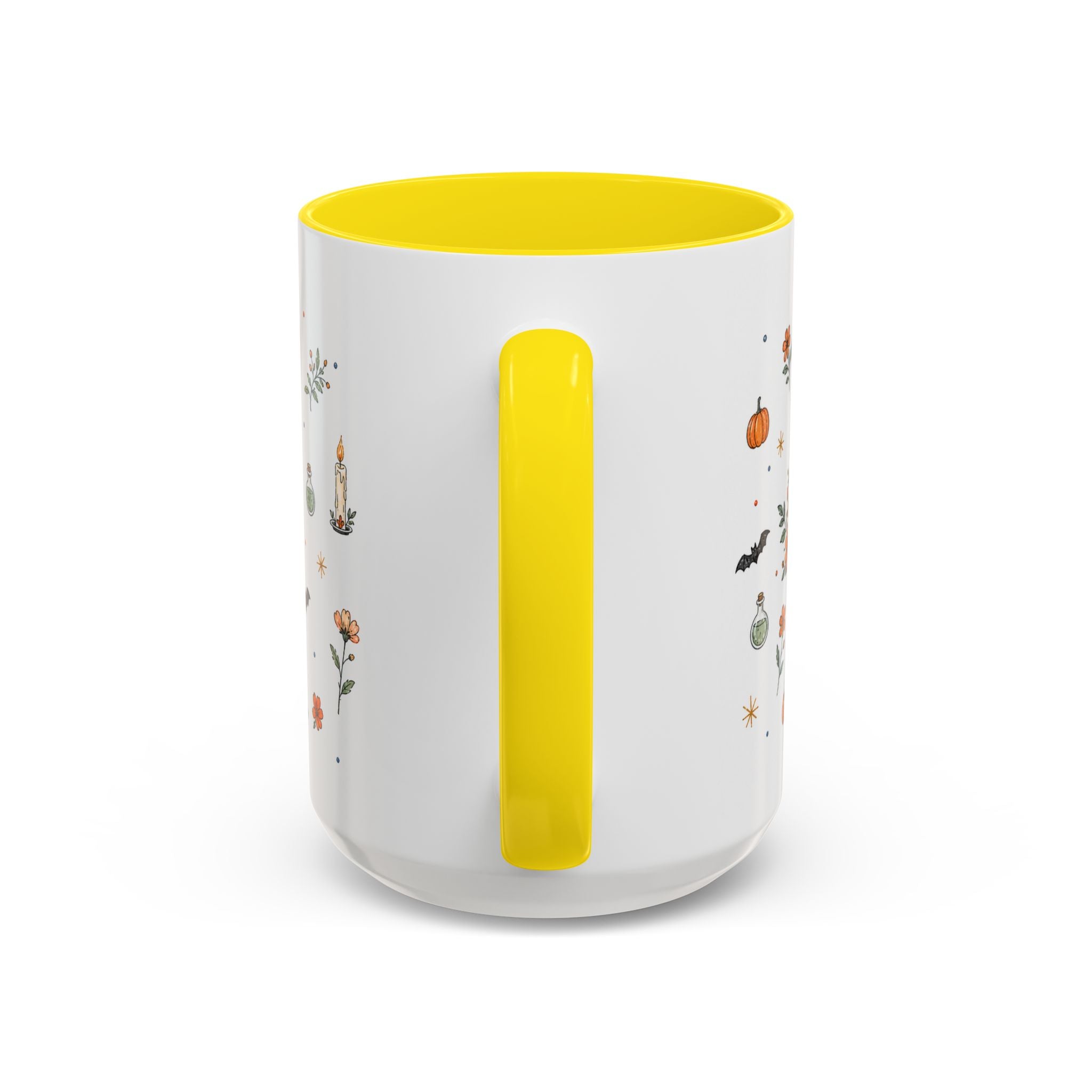 Black Cat Halloween Mug | Pumpkin Moon Watercolor Gift | Spooky Accent Cup 11oz 15oz