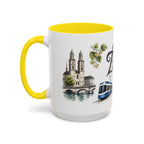 Zurich Coffee Mug | Switzerland Travel Souvenir | Vintage Illustrated City Gift | 11 oz 15 oz Accent Mug