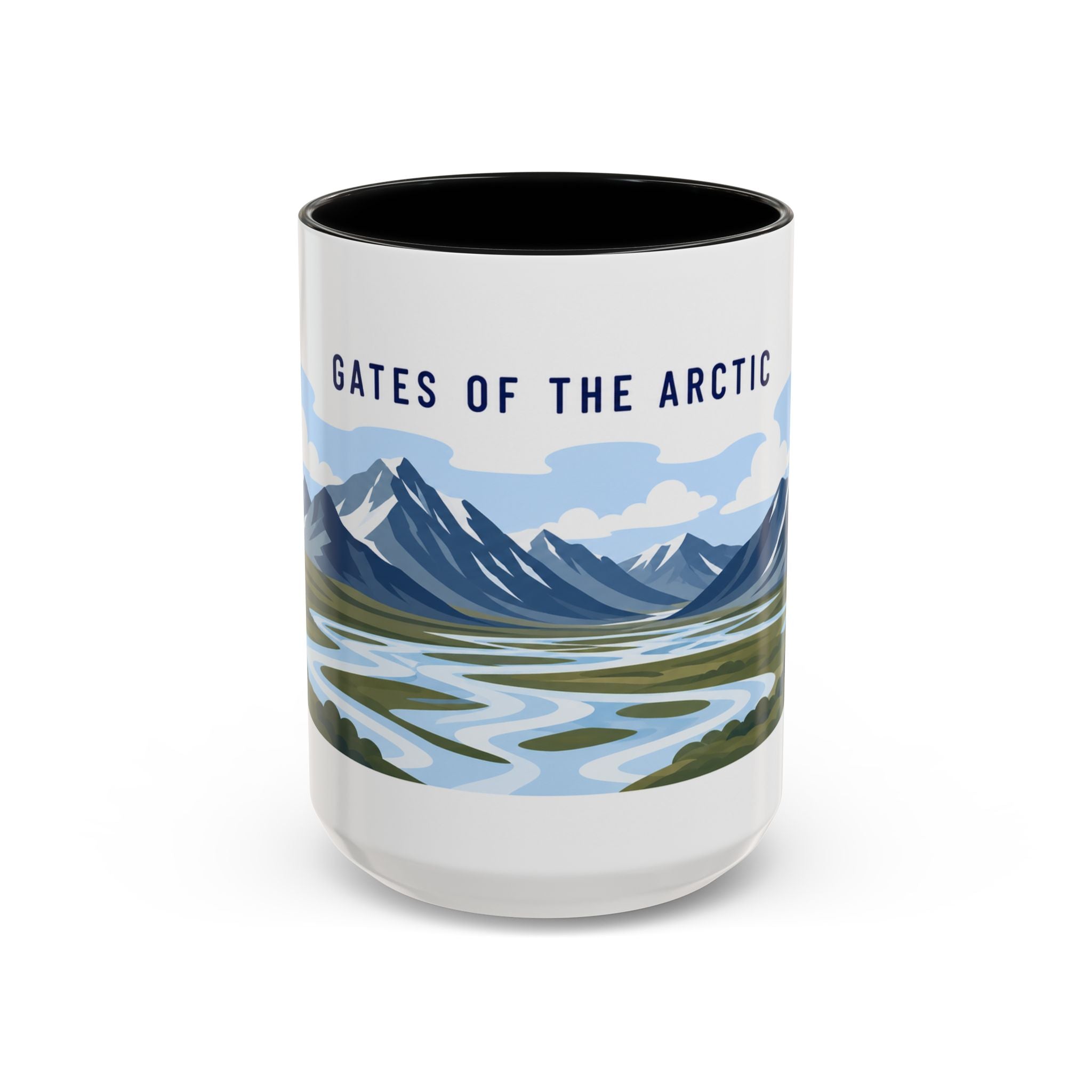 Gates of the Arctic National Park Coffee Mug | Solid Color Block Park Souvenir | 11oz 15oz Accent Mug