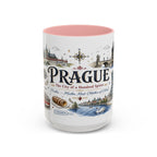 Prague Coffee Mug | Czech Republic Souvenir Travel Gift | Accent Color Ceramic 11oz 15oz