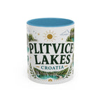 Plitvice Lakes Coffee Mug | Travel Destination Souvenir Gift | Accent Color Ceramic 11oz 15oz