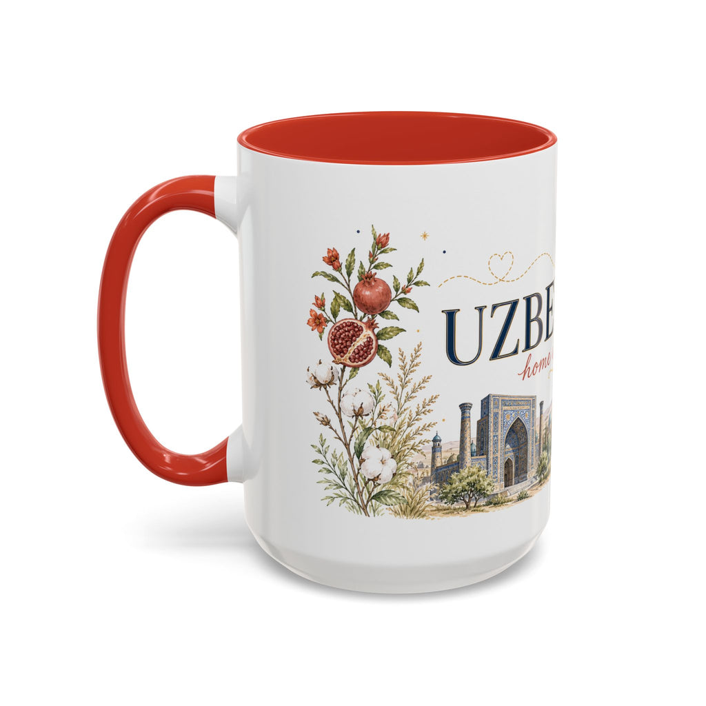 Uzbekistan Home Country Mug | Moving Away Gift | Long Distance Friendship | 11 oz 15 oz Accent Mug