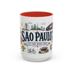 Sao Paulo Coffee Mug | Brazil Souvenir Travel Gift | Accent Color Ceramic 11oz 15oz