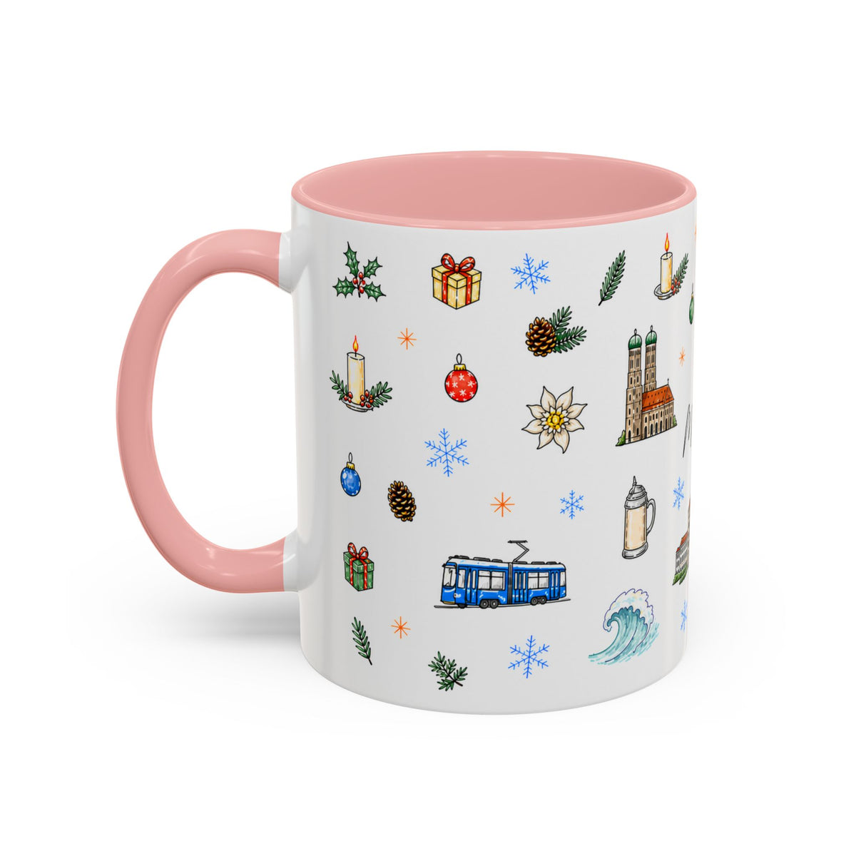 Munich Christmas Mug | Watercolor City Souvenir, Travel Gift (11oz/15oz)