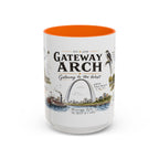 Gateway Arch National Park Coffee Mug | Missouri St. Louis Landmark Gift | Accent Color Ceramic 11oz 15oz