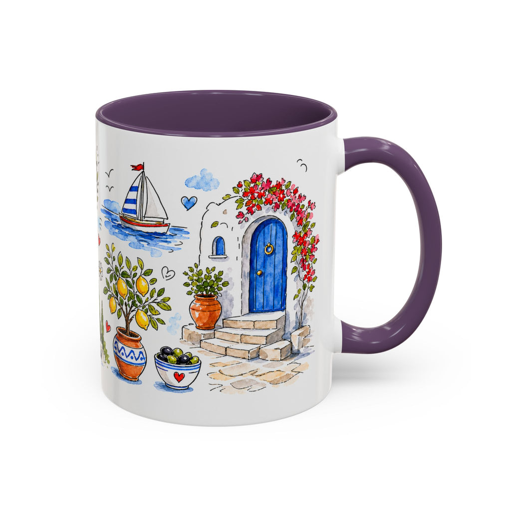 Athens Travel Mug | European City Souvenir Accent Coffee Mug | 11oz 15oz Ceramic Cup
