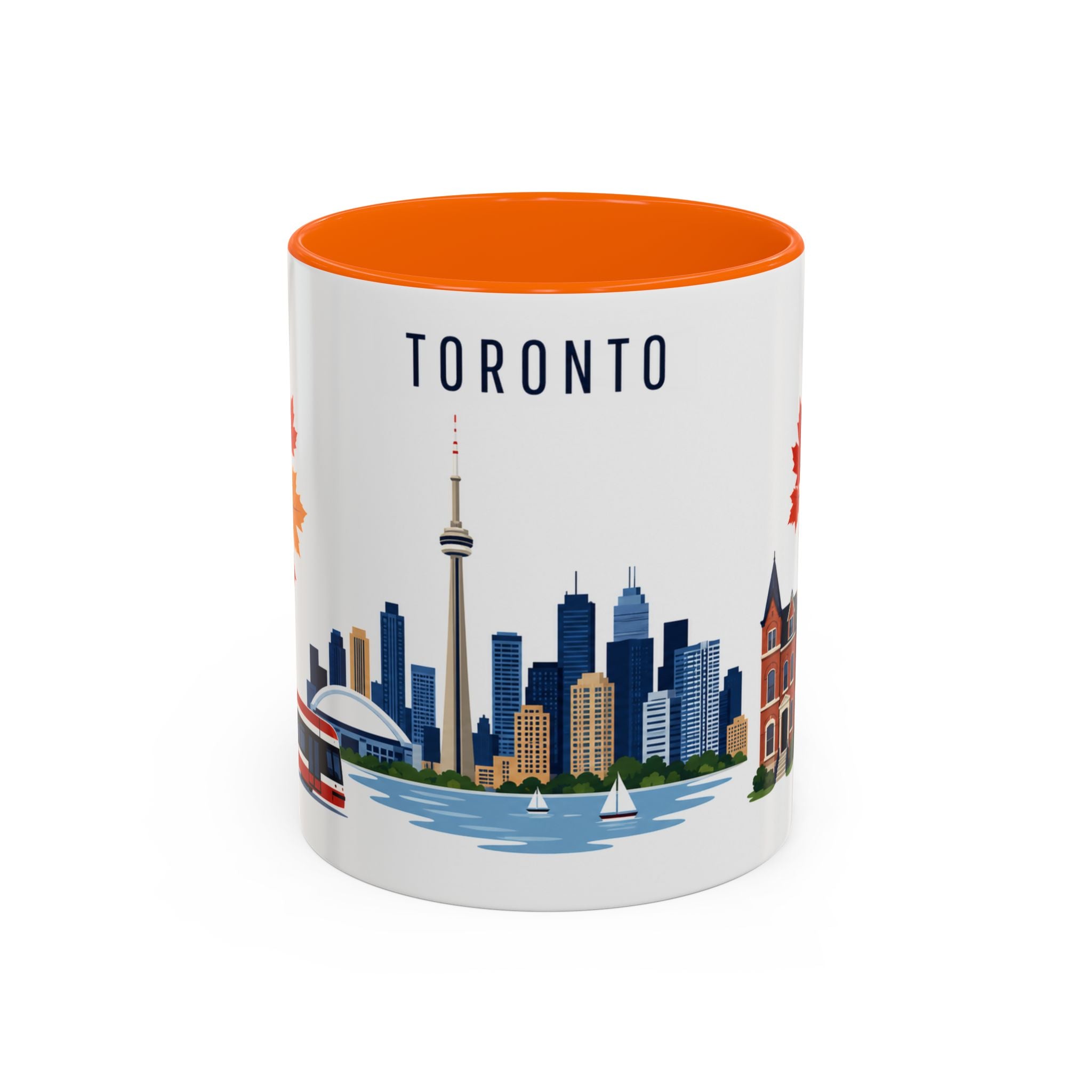 Toronto Coffee Mug | Canada Travel Souvenir | Porcelain Decal City Gift | 11oz 15oz Accent Mug