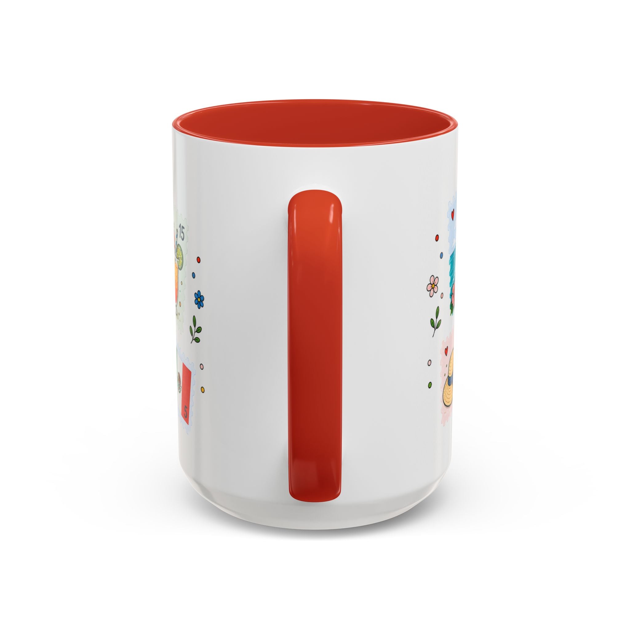 Cancun Coffee Mug | Postage Stamp Collage Mug | Travel Souvenir Accent Cup 11oz 15oz