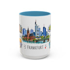 Frankfurt Illustrated Travel Mug | City Souvenir Accent Coffee Mug | 11oz 15oz Ceramic Cup