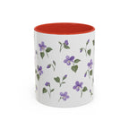 Rhode Island Violet Mug, State Flower Floral Coffee Cup, 11oz Botanical Gift
